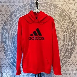 Adidas Large Red Sweatshirt Hoodie